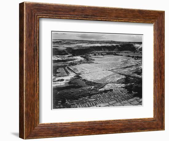 Corn Field Indian Farm Near Tuba City Arizona In Rain 1941. 1941-Ansel Adams-Framed Art Print