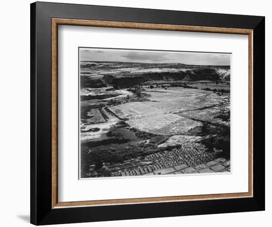 Corn Field Indian Farm Near Tuba City Arizona In Rain 1941. 1941-Ansel Adams-Framed Art Print