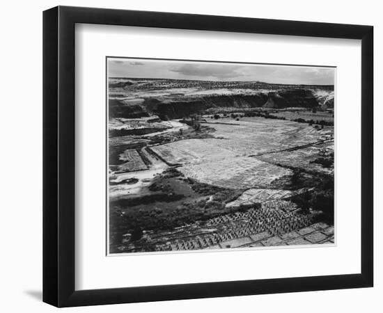 Corn Field Indian Farm Near Tuba City Arizona In Rain 1941. 1941-Ansel Adams-Framed Art Print