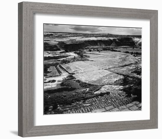 Corn Field, Indian Farm near Tuba City, Arizona, in Rain, 1941-Ansel Adams-Framed Art Print