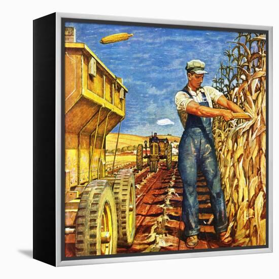 "Corn Harvest," October 9, 1948-Mead Schaeffer-Framed Premier Image Canvas