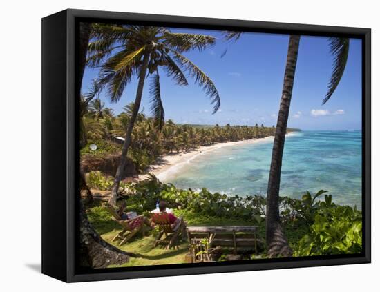 Corn Islands, Little Corn Island, Coral and Iguana Beach, Nicaragua-Jane Sweeney-Framed Premier Image Canvas