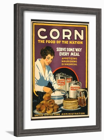 Corn, the Food of the Nation-null-Framed Art Print