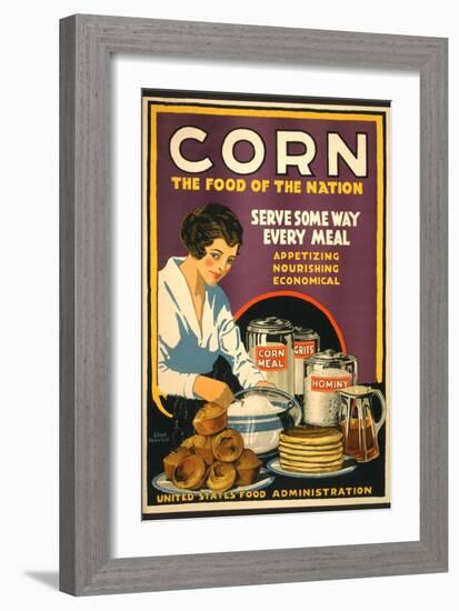 Corn, the Food of the Nation-null-Framed Art Print