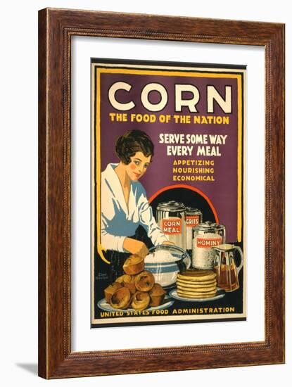 Corn, the Food of the Nation-null-Framed Art Print