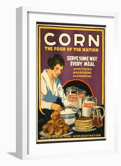 Corn, the Food of the Nation-null-Framed Art Print