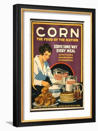 Corn, the Food of the Nation-null-Framed Art Print