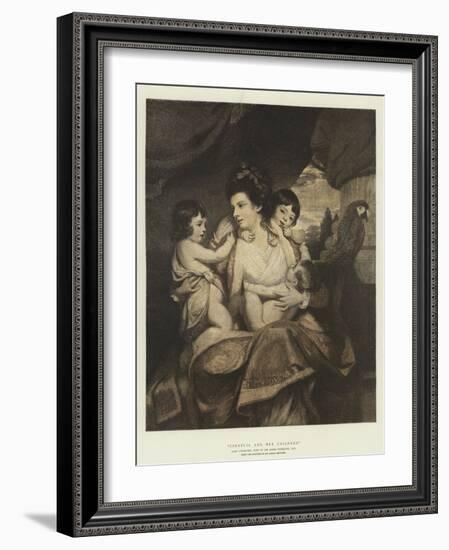 Cornelia and Her Children-Sir Joshua Reynolds-Framed Giclee Print