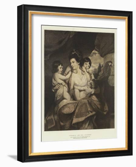 Cornelia and Her Children-Sir Joshua Reynolds-Framed Giclee Print