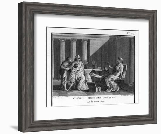 Cornelia Mother of the Gracchi Who When Asked by an Inquisitive Visitor-Augustyn Mirys-Framed Art Print