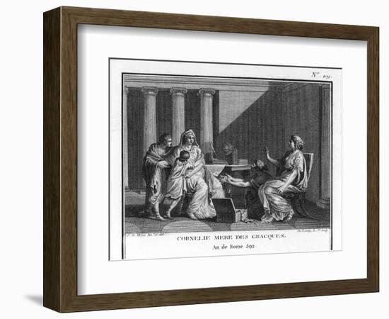 Cornelia Mother of the Gracchi Who When Asked by an Inquisitive Visitor-Augustyn Mirys-Framed Art Print