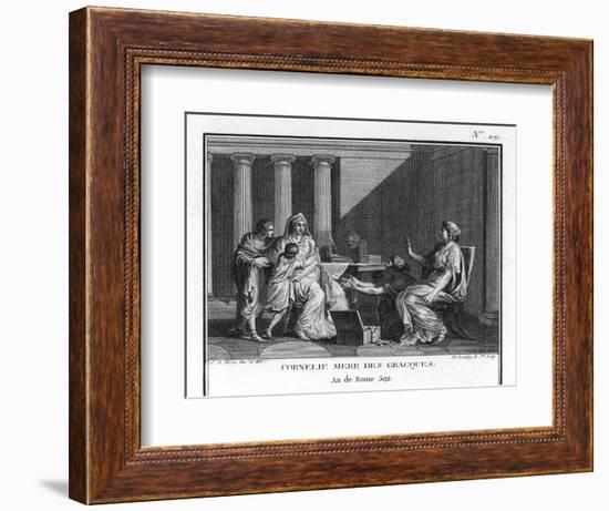 Cornelia Mother of the Gracchi Who When Asked by an Inquisitive Visitor-Augustyn Mirys-Framed Art Print