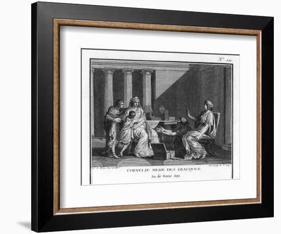 Cornelia Mother of the Gracchi Who When Asked by an Inquisitive Visitor-Augustyn Mirys-Framed Art Print