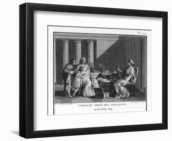 Cornelia Mother of the Gracchi Who When Asked by an Inquisitive Visitor-Augustyn Mirys-Framed Art Print