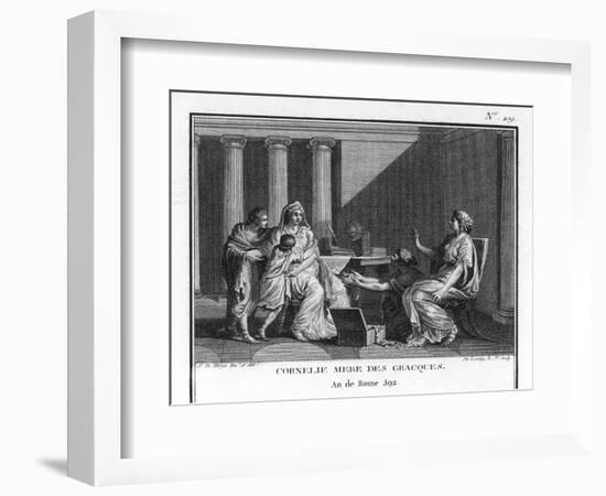 Cornelia Mother of the Gracchi Who When Asked by an Inquisitive Visitor-Augustyn Mirys-Framed Art Print