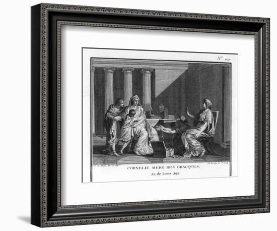 Cornelia Mother of the Gracchi Who When Asked by an Inquisitive Visitor-Augustyn Mirys-Framed Art Print