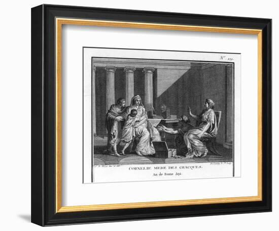 Cornelia Mother of the Gracchi Who When Asked by an Inquisitive Visitor-Augustyn Mirys-Framed Art Print