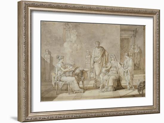 Cornelia Presenting Her Two Young Sons-Louis Gauffier-Framed Giclee Print