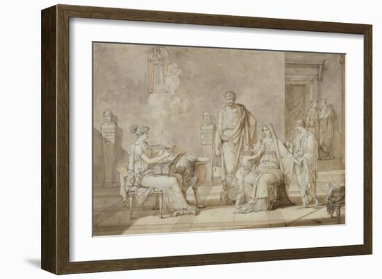 Cornelia Presenting Her Two Young Sons-Louis Gauffier-Framed Giclee Print