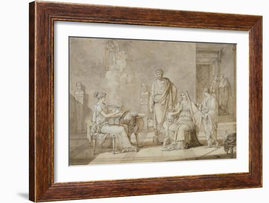 Cornelia Presenting Her Two Young Sons-Louis Gauffier-Framed Giclee Print