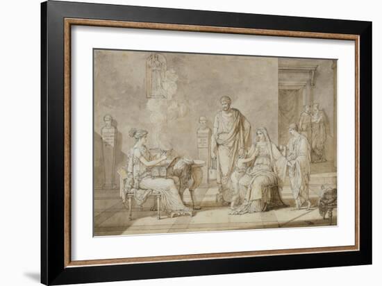 Cornelia Presenting Her Two Young Sons-Louis Gauffier-Framed Giclee Print