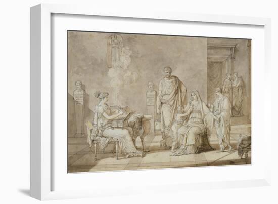 Cornelia Presenting Her Two Young Sons-Louis Gauffier-Framed Giclee Print