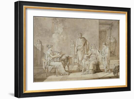 Cornelia Presenting Her Two Young Sons-Louis Gauffier-Framed Giclee Print