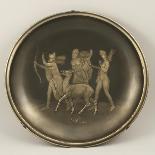 Chiselled Silver Plate Depicting Mythological Scene with Diana the Hunter-Cornelio Ghiretti-Giclee Print