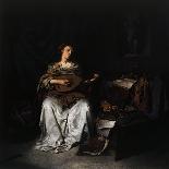 Young Woman Playing a Mandolin-Cornelis Bega-Giclee Print