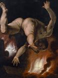 La Chute D'ixion (The Fall of Ixion) (Le Roi Des Lapithes, Nu, Tombe Dans Le Feu Des Enfers) - Oil-Cornelis Cornelisz van Haarlem-Giclee Print