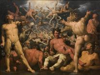 La Chute D'ixion (The Fall of Ixion) (Le Roi Des Lapithes, Nu, Tombe Dans Le Feu Des Enfers) - Oil-Cornelis Cornelisz van Haarlem-Giclee Print