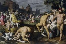 La Chute D'ixion (The Fall of Ixion) (Le Roi Des Lapithes, Nu, Tombe Dans Le Feu Des Enfers) - Oil-Cornelis Cornelisz van Haarlem-Giclee Print