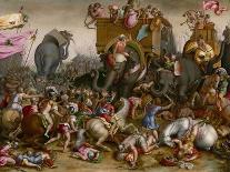 The Battle of Zama, 1567–1578, by Cornelis Cort, 1553-1578, Dutch painting,-Cornelis Cort-Art Print