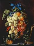 Bouquet of Fruit with Eucharistic Symbols on a Ledge Below-Cornelis de Heem-Giclee Print