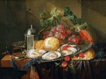 Peaches, Oranges, Grapes and Langoustines on a Pewter Plate and a Conical Roemer on a Box on a…-Cornelis De Heem-Giclee Print