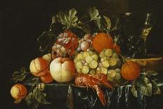 A Still Life of Fruit on a Ledge, probably 1667-Cornelis De Heem-Framed Giclee Print