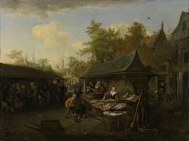 Interior of a Tavern with Farmers Playing Backgammon and Cards. 1679-Cornelis Dusart-Framed Giclee Print