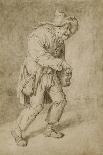 Hurdy-Gurdy Player, 1695-Cornelis Dusart-Framed Giclee Print