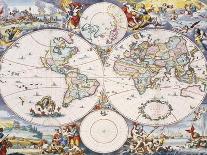 Map of Europe, Showing Europe and Western Russia, Iceland and Greenland-Cornelis III Danckerts-Mounted Giclee Print