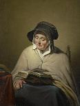 Old Woman Reading-Cornelis Kruseman-Framed Art Print