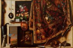 Trompe L'oeil, Atelier De L'artiste  (Trompe L'oeil A Cabinet in the Artist's Studio) Peinture De-Cornelis Norbertus Gysbrechts-Giclee Print