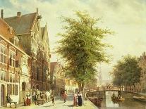 The Oude Zijds Voorburgwal in Amsterdam-Cornelis Springer-Giclee Print