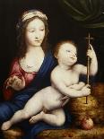 The Holy Family with the Infant St John-Cornelis van Cleve-Mounted Giclee Print