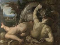 Two Followers of Cadmus Devoured by a Dragon, 1588-Cornelis Van Haarlem-Framed Giclee Print