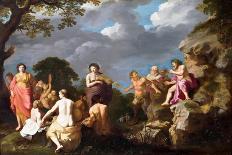 Ceres, Bacchus, Venus and Cupid-Cornelis van Poelenburgh-Framed Giclee Print