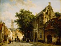 View of the Hoofdwacht and the Grote Kerk, Zwolle-Cornelius Springer-Giclee Print