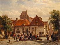 View of the Hoofdwacht and the Grote Kerk, Zwolle-Cornelius Springer-Giclee Print