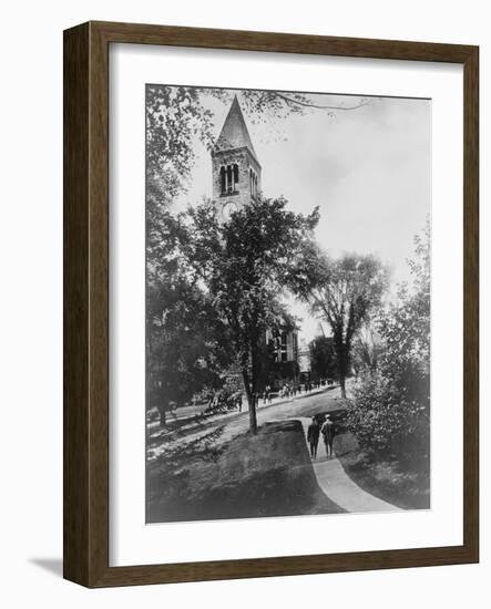 Cornell University Library New York City, NY Photo - New York, NY-Lantern Press-Framed Art Print