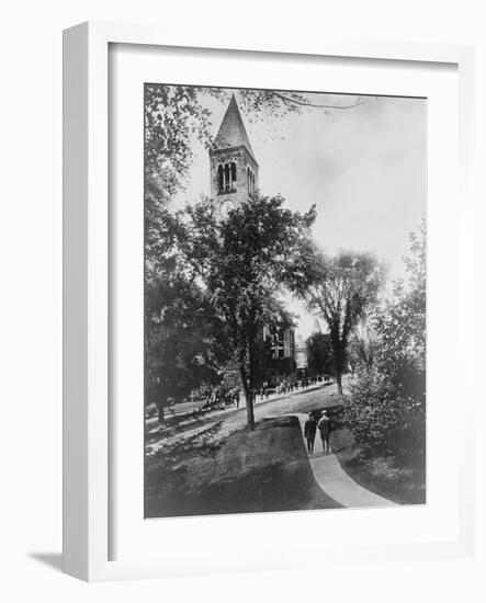 Cornell University Library New York City, NY Photo - New York, NY-Lantern Press-Framed Art Print