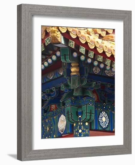 Corner Detail on Palace of Heavenly Purity, UNESCO World Heritage Site, Forbidden City, Beijing, Ch-Kimberly Walker-Framed Photographic Print